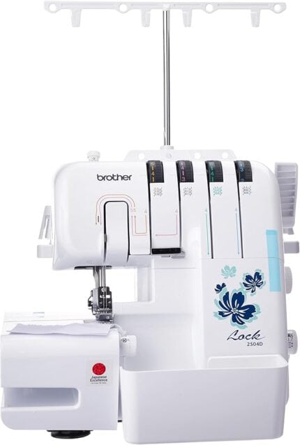 Brother 2504D 4 thread overlock sewing machine white
