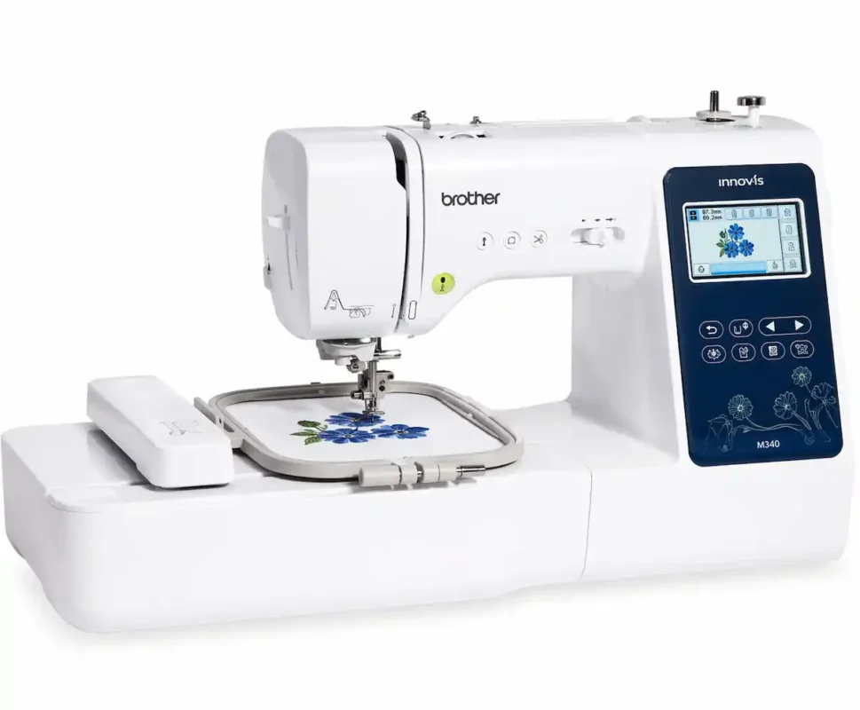 Brother Innov-is M340 embroidery machine with LCD screen and large embroidery area
