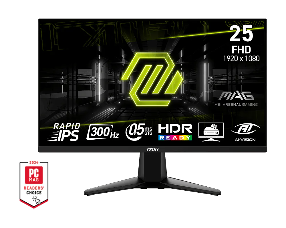 MSI MAG 255XF Gaming Monitor MSI MAG 255XF 24.5-inch Full HD 300Hz Rapid IPS gaming monitor